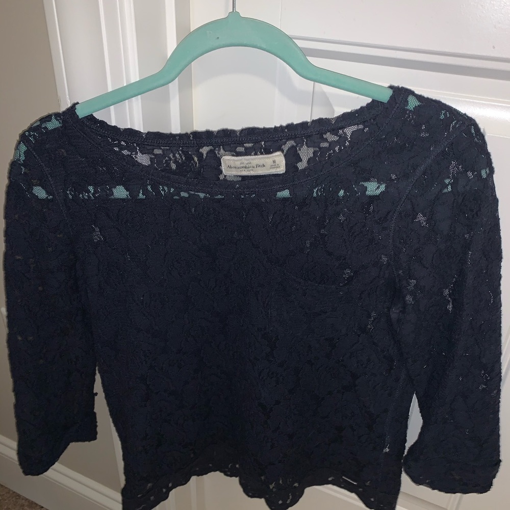 Abercrombie lace floral shirt